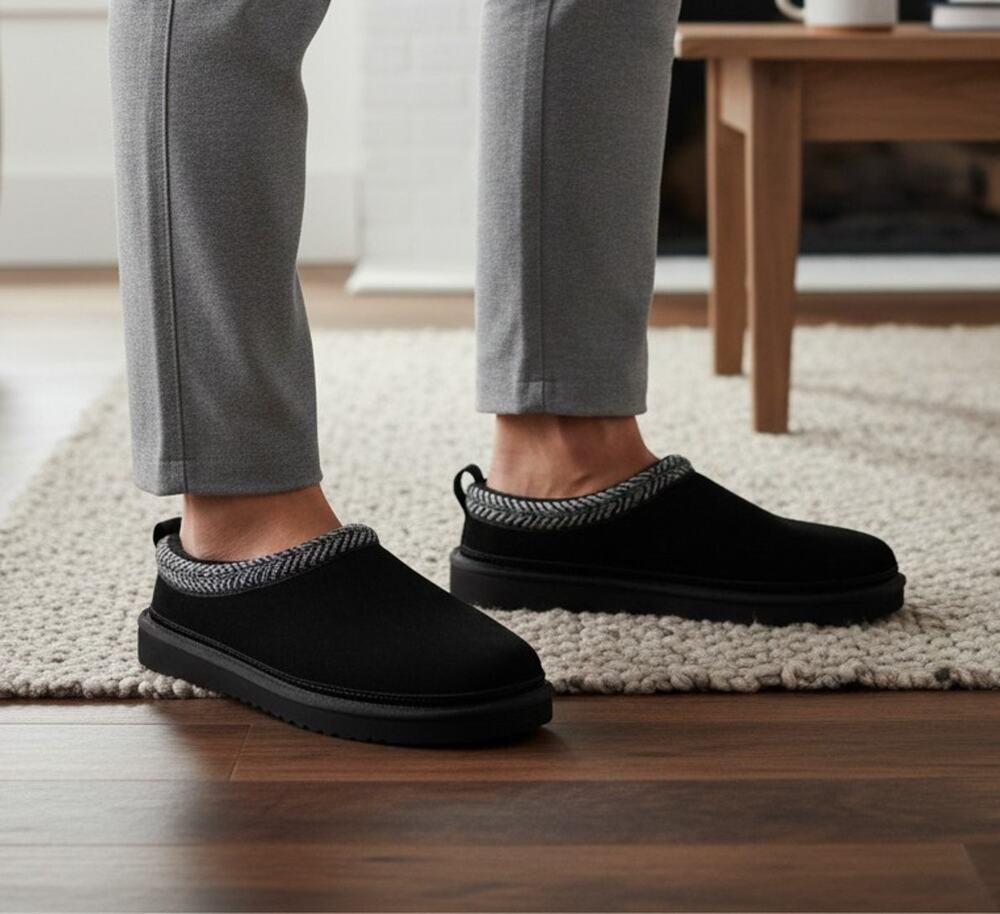 Koolaburra By UGG Men’s Burree Suede Slippers – Black – Size 11 NEW